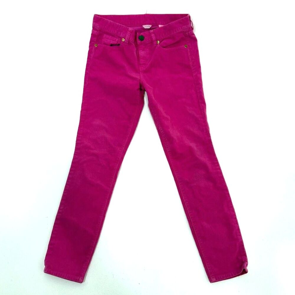 J crew hot pink corduroy straight skinny